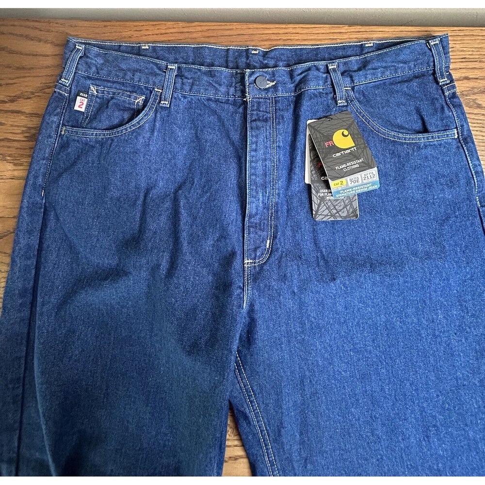 NEW‎ Carhartt Flame Resistant FR Mens Jeans 42X32 Utility 2112 Cat 2